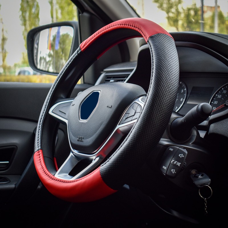 Husa Volan Rosu Si Negru 37-39 Cm