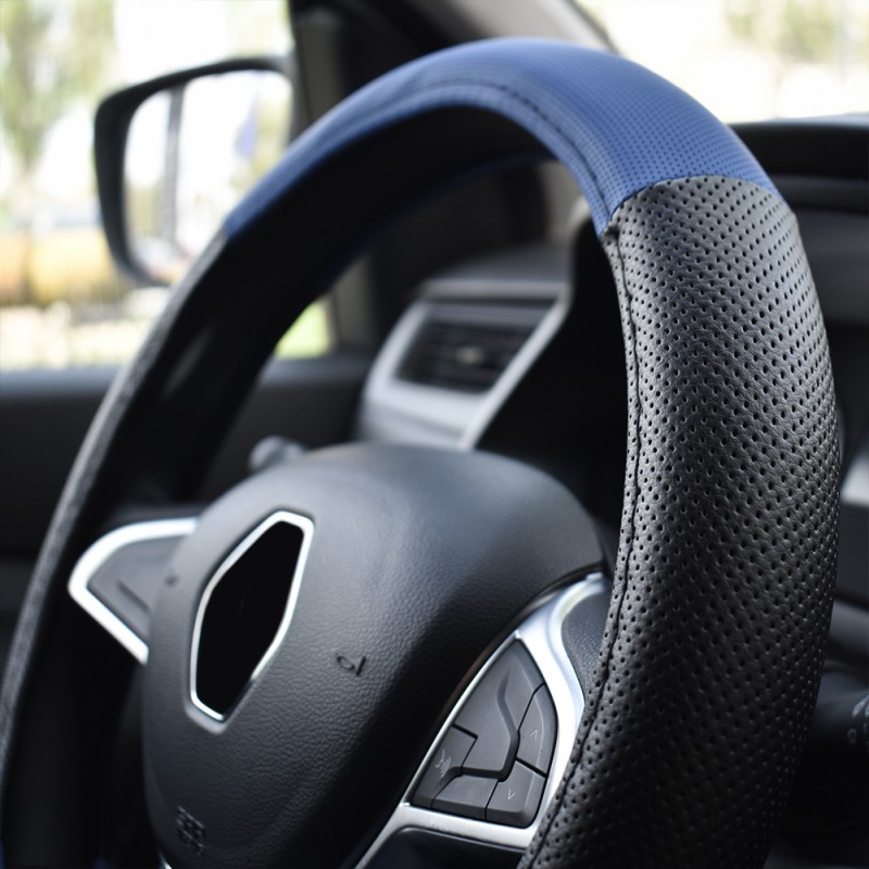 Husa Volan Albastru Si Negru 37-39 Cm