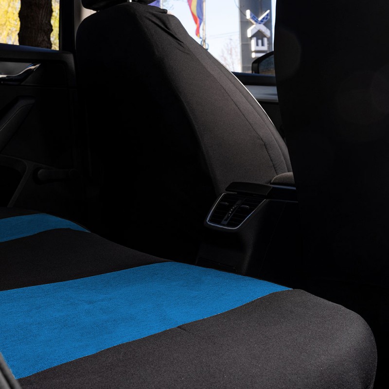 Set Huse Scaun Nero Albastru