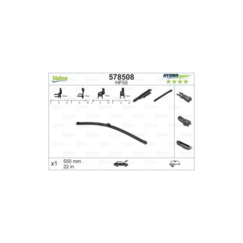 Stergator Valeo Hydroconnect Hf-Hr 550 Mm