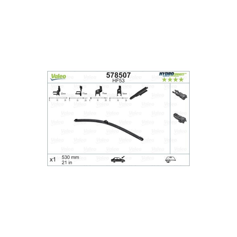 Stergator Valeo Hydroconnect Hf-Hr 530 Mm