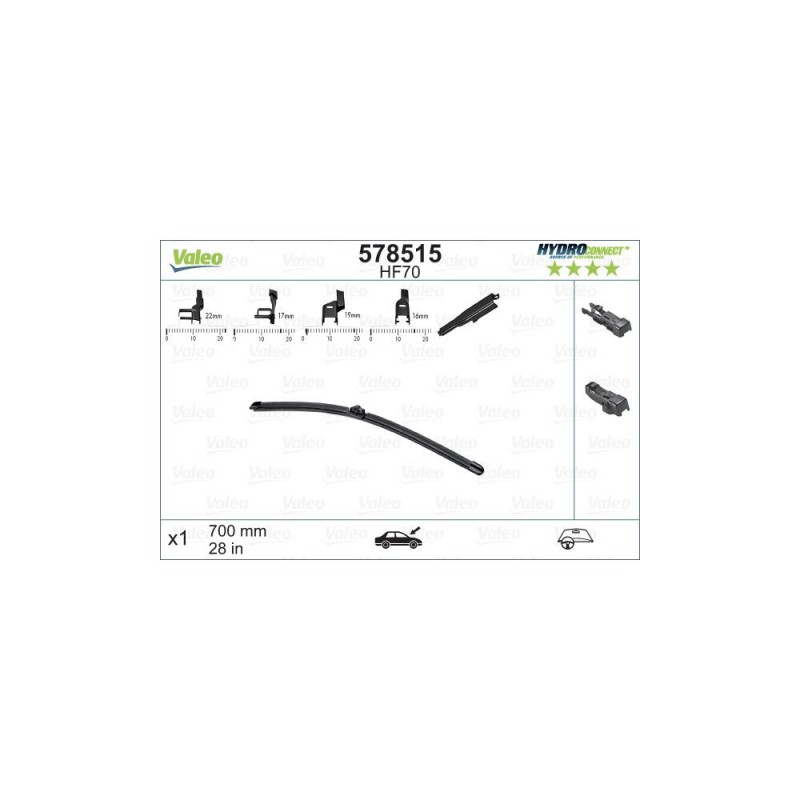 Stergator Valeo Hydroconnect Hf-Hr 700 Mm