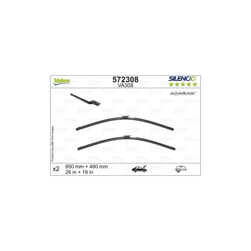 Set Stergatoare Valeo Silencio Aquablade 650/480 Mm