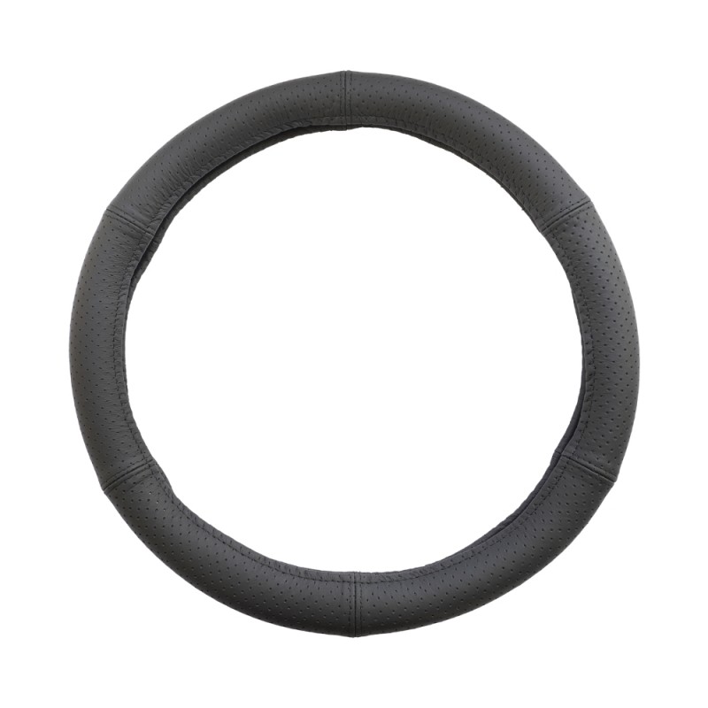 Husa Volan Piele Naturala Perforata Negru 37-39 Cm