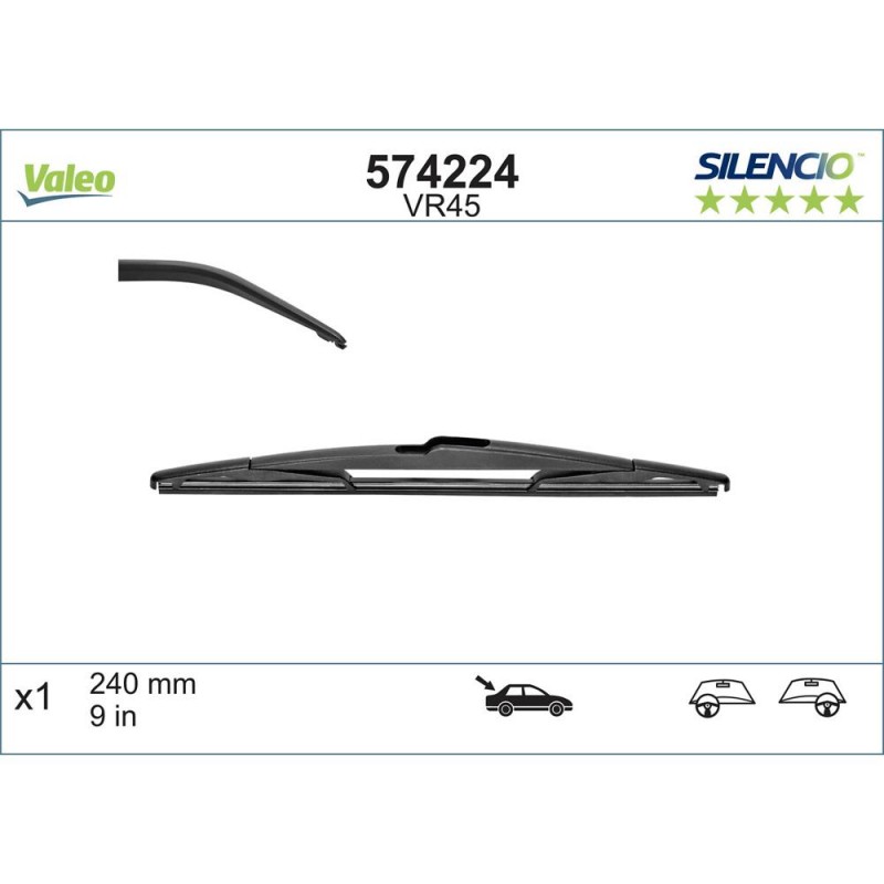 Stergator Luneta Valeo Silencio Conventional 240 Mm Vr45