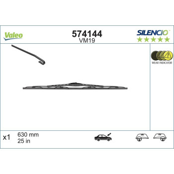 Stergator Parbriz Valeo Silencio Conventional 630 Mm Vm19