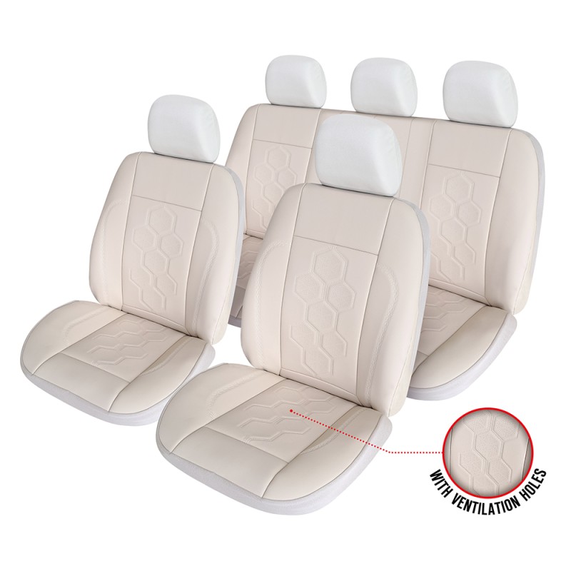 Set Huse Scaun Exclusive Leather King Bej