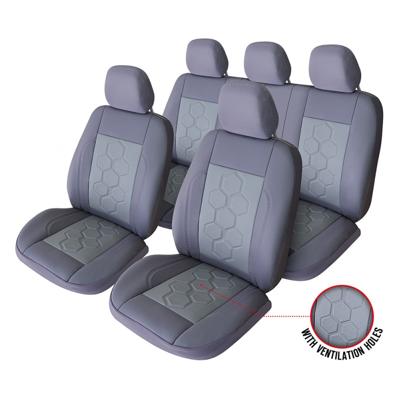 Set Huse Scaun Exclusive Leather King Gri