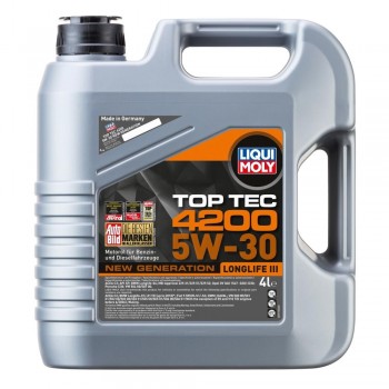 Liqui Moly Top Tec 4200 5W-30- Vw 504 00/507 00 (3706)- 4L