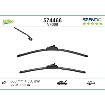 Set Stergatoare Valeo Silencio X.trm 550/550 Mm Vf366