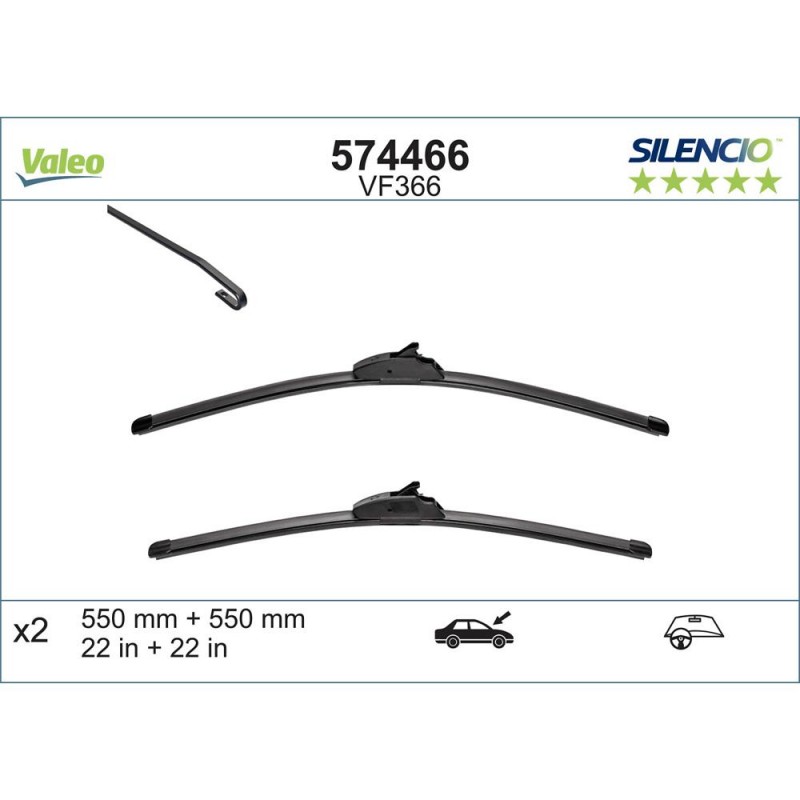 Set Stergatoare Valeo Silencio X.trm 550/550 Mm Vf366