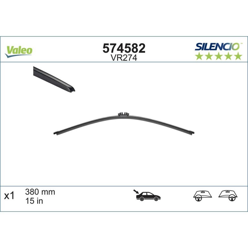 Stergator Luneta Valeo Silencio Flat 380 Mm Vr274
