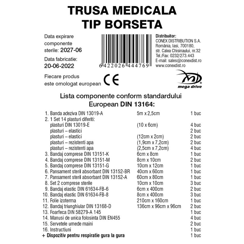 Trusa Medicala Tip Borseta