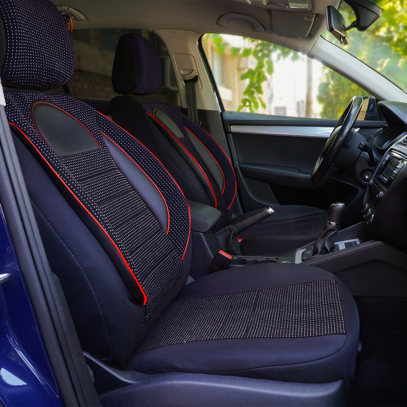 Set Huse Scaun Racing Negru