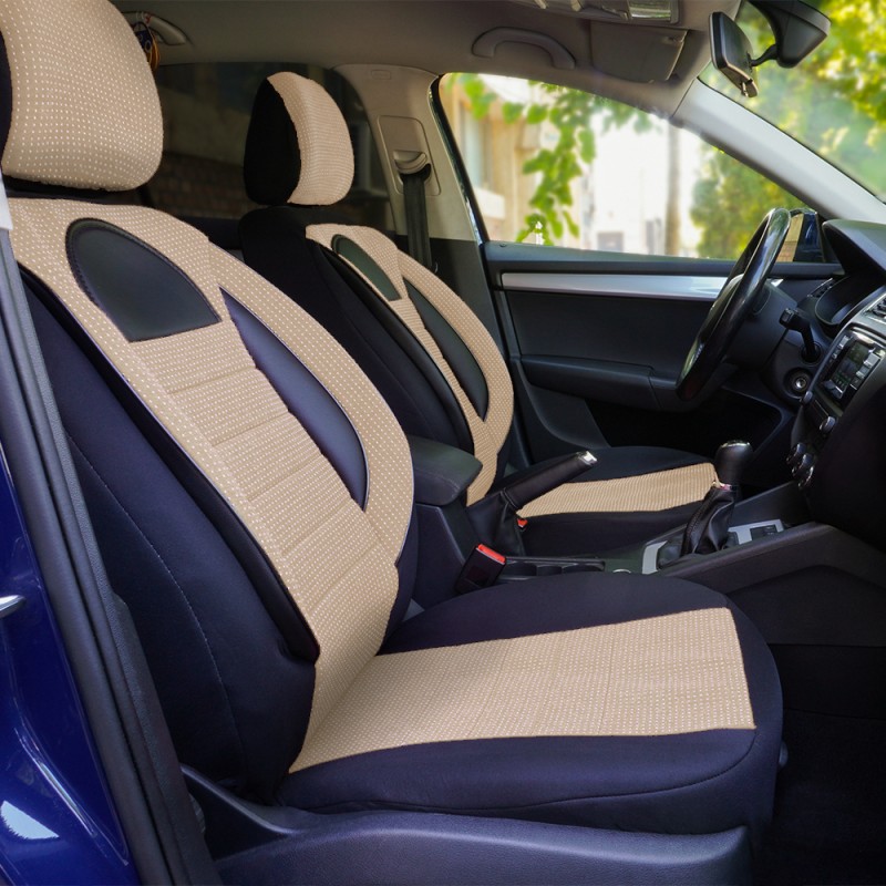 Set Huse Scaun Racing Bej