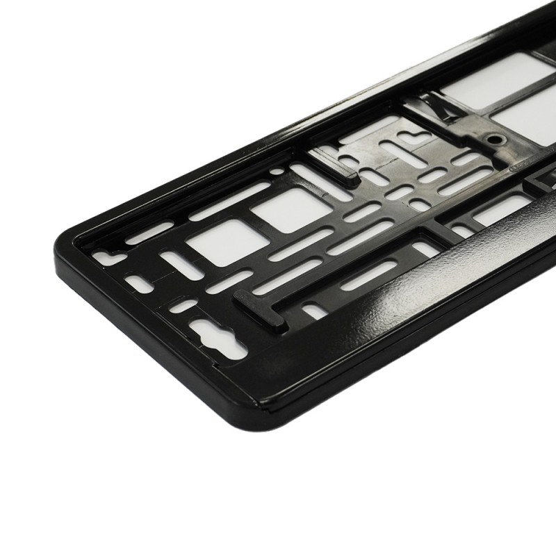 Suport Numar Inmatriculare Mega Drive Metalizat Negru 1 Buc