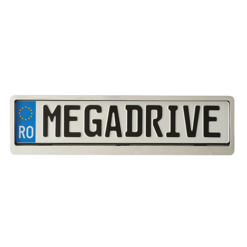 Suport Numar Inmatriculare Mega Drive Cromat Set 2 Buc