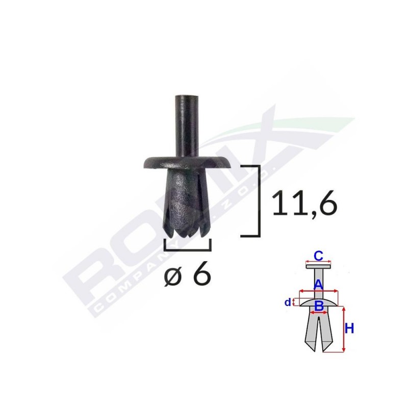 Clips Fixare Pentru Alfa Romeo/Fiat Mercedes Opel - Negru Set 25 Buc