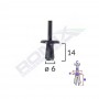 Clips Fixare Pentru Volvo 6X14Mm - Negru Set 10 Buc
