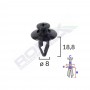 Clips Fixare Pentru Kia/Mazda/Mitsubishi/Nissan/Kia 8X18.8Mm - Negru Set 10 Buc