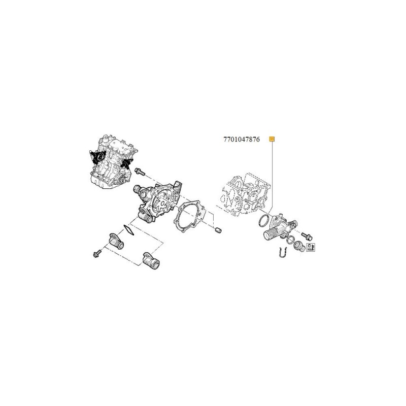 Garnitura Cutie Iesire Apa 7701047876