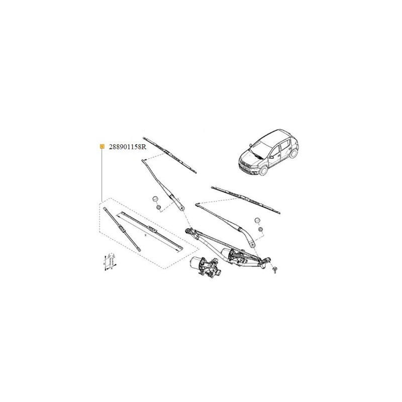 Set Stergatoare Parbriz 500/500 Mm