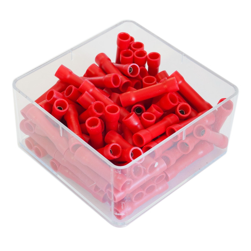 Set 100 Mansoane Electrice Izolate Total Rosii Cilindric 4Mm