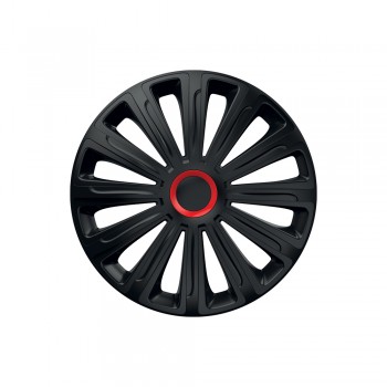 Set Capace Roti 16` Negre Cu Inel Rosu Trend
