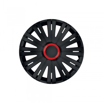 Set Capace Roti 15` Negre Cu Inel Rosu Active