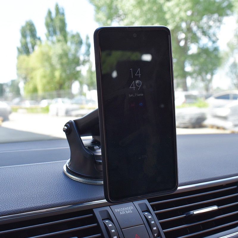 Suport Telefon Auto Magnetic Cu Fixare Pe Bord/Parbriz Cu Ventuza