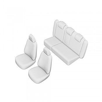 Set Huse Scaun Umbrella Pentru Peugeot 3008 2009-2016 (Bancheta Fractionata) Cu Tetiere Spate In Forma De L