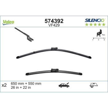 Set Stergatoare Valeo Silencio X.trm 650/550 Mm Vf429