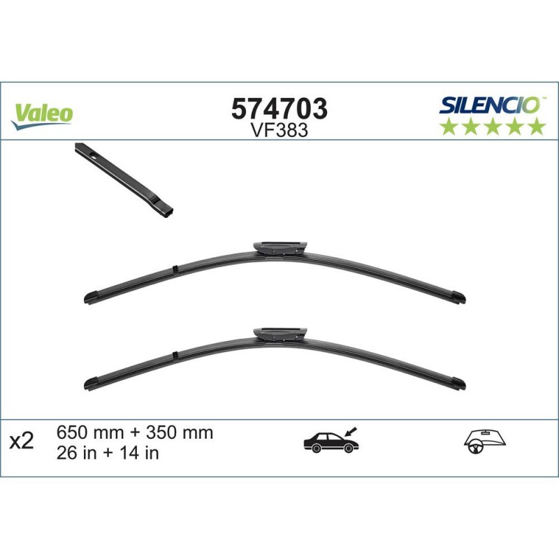 Set Stergatoare Valeo Silencio X.trm 650/350 Mm Vf383