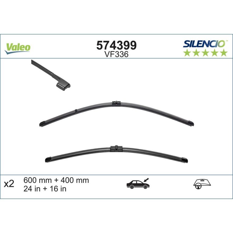 Set Stergatoare Valeo Silencio X.trm 600/400 Mm Vf336